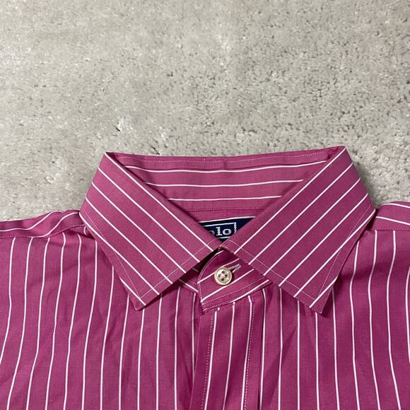 Polo Ralph Lauren Shirt Mens L Regent Classic Fit Dress Button Down Stripe - Picture 3 of 9